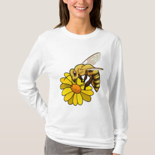 Camiseta Abeja con flores