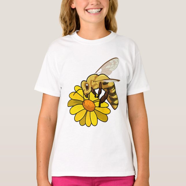 Camiseta Abeja con flores (Anverso)
