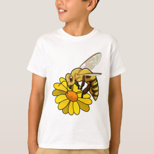 Camiseta Abeja con flores