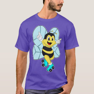 Camiseta Abeja con patines de rodillos
