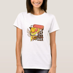 Camiseta Abeja Cool Ama las Bromas de Pizza