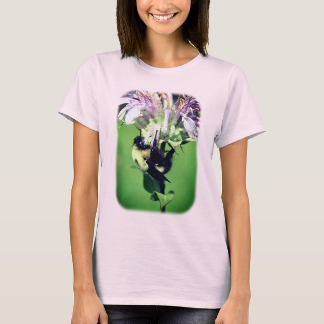 Camiseta Abeja De Burbuja En La Naturaleza De Bee Balm (Anverso)