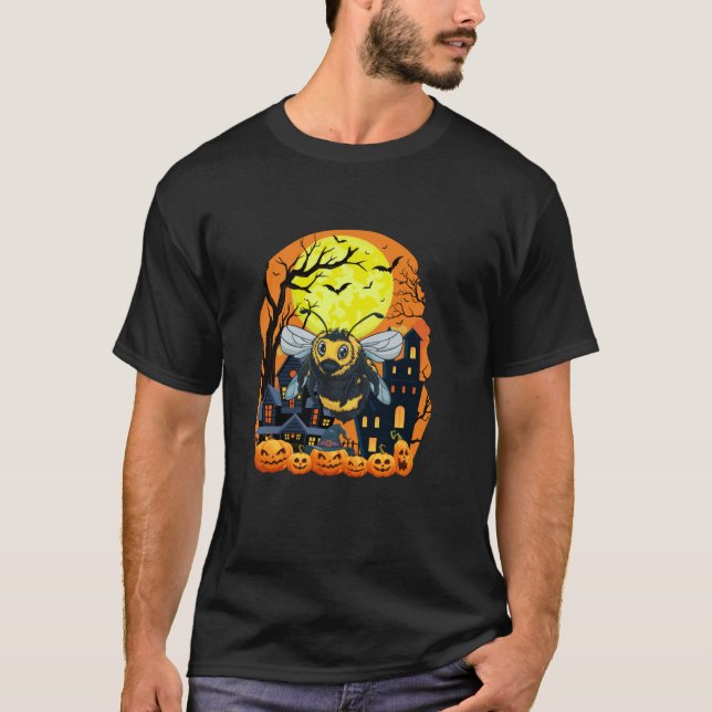Camiseta Abeja de burbujas con calabazas divertidas y aterr (Anverso)