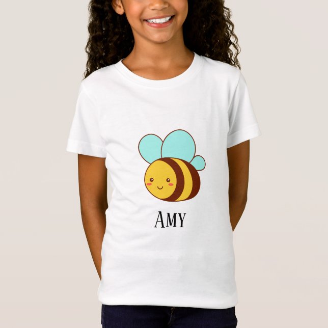 Camiseta Abeja de burbujas de corte personalizado (Anverso)