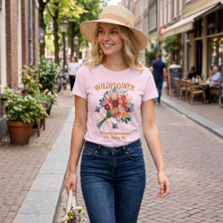 Camiseta Abeja de Flor Silvestre Creciendo Dondequiera que