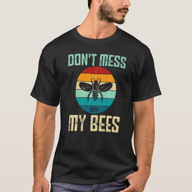 Camiseta Abeja de la apicultura Miel no se mezcle con mi (Anverso)