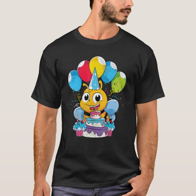 Camiseta Abeja de la fiesta de cumpleaños del apicultor ani (Anverso)