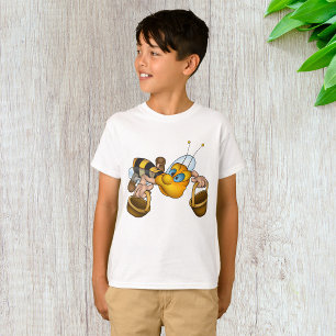 Camiseta Abeja de miel con cestas Ilustracion de abejas div
