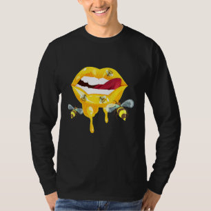 Camiseta Abeja de miel Perforación de los labios mordaces M
