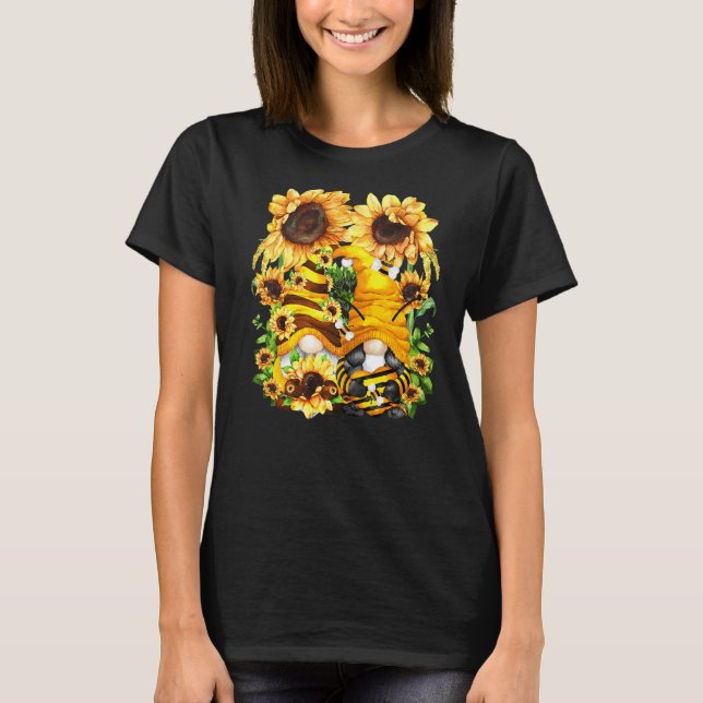 Camiseta Abeja De Miel Y Gnome De La Primavera De Giro Para (Anverso)