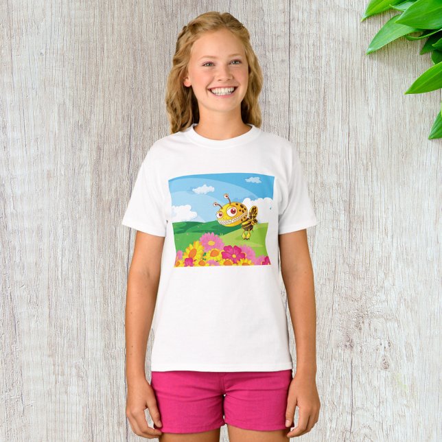Camiseta Abeja de monstruo suave y espeluznante en un campo (Subido por el creador)