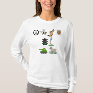 Camiseta abeja de paz "hey" pole light driver tank ewe