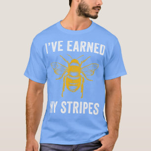 Camiseta Abeja divertida ganó mi apicultura de stripes
