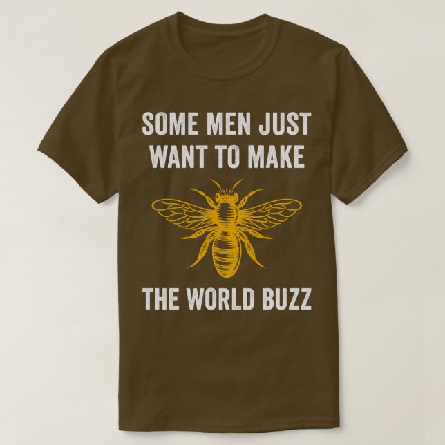Camiseta Abeja divertida hace la apicultura de moda mundial (Diseño del anverso)