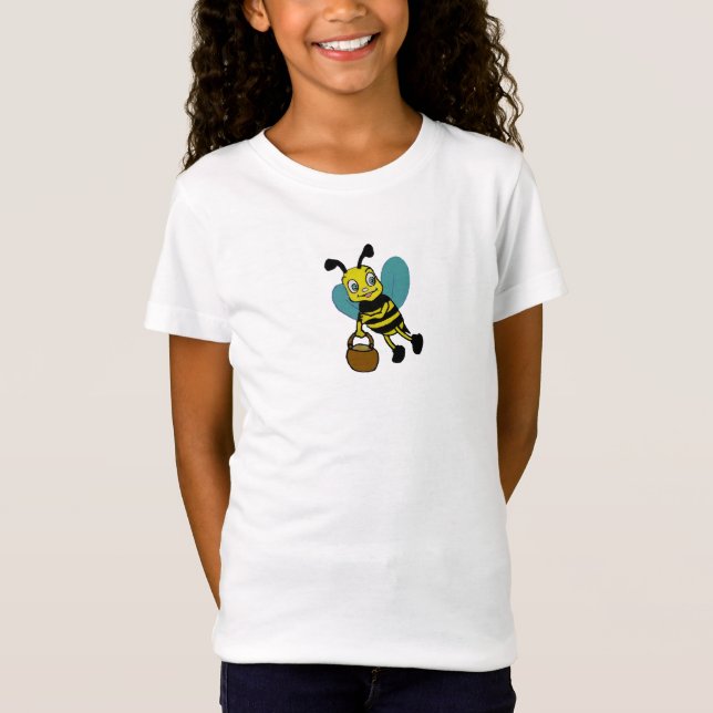 Camiseta Abeja divertida linda con una sonrisa acuosa (Anverso)