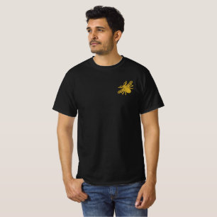 Camiseta Abeja dorada real imitación de bordado