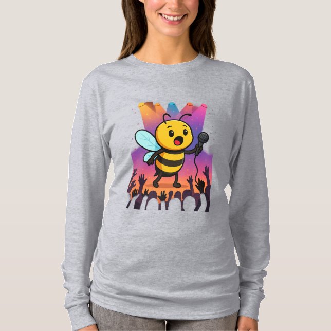 Camiseta Abeja en el escenario - Rap Vibes (Anverso)