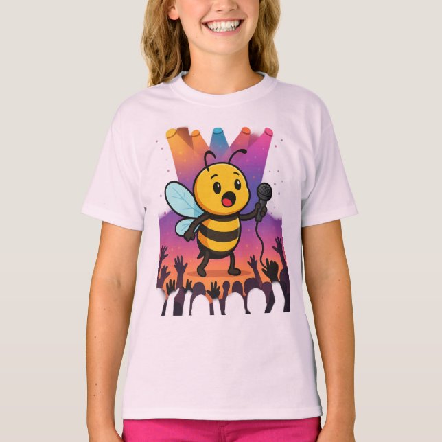 Camiseta Abeja en el escenario - Rap Vibes (Anverso)