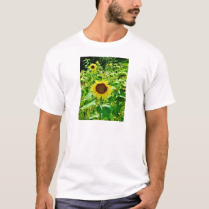 Camiseta Abeja en el girasol amarillo
