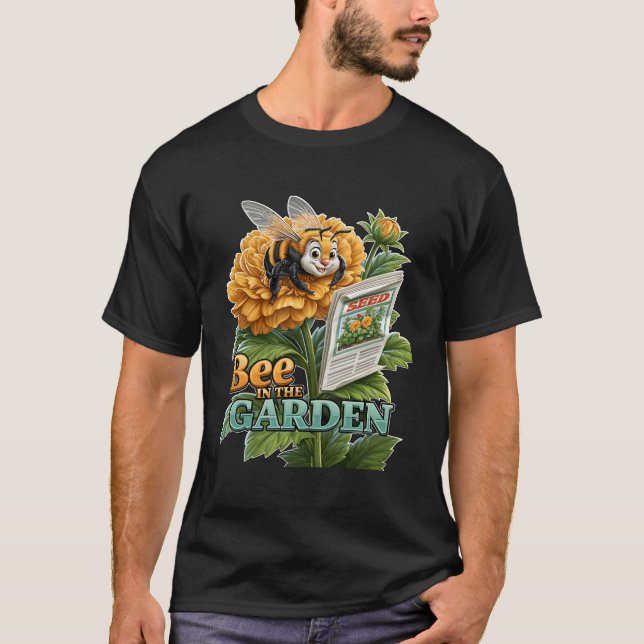 Camiseta Abeja En El Jardín Bumblebee Divertida Flor (Anverso)