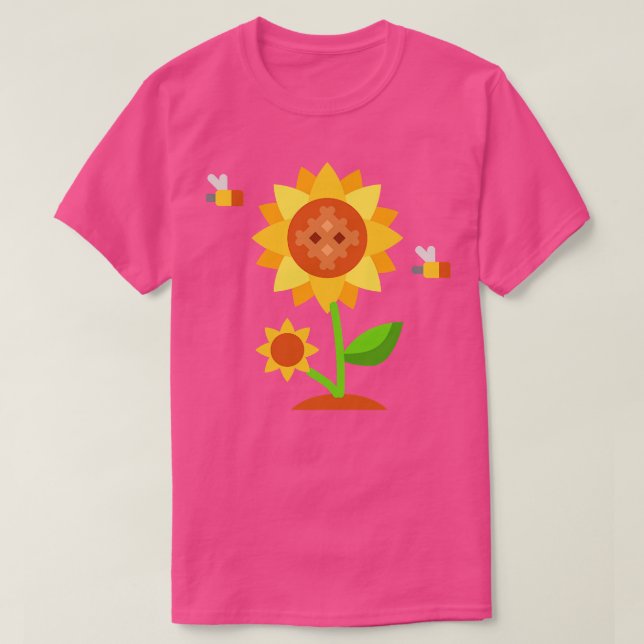 Camiseta Abeja En Un Girasol 71 (Diseño del anverso)