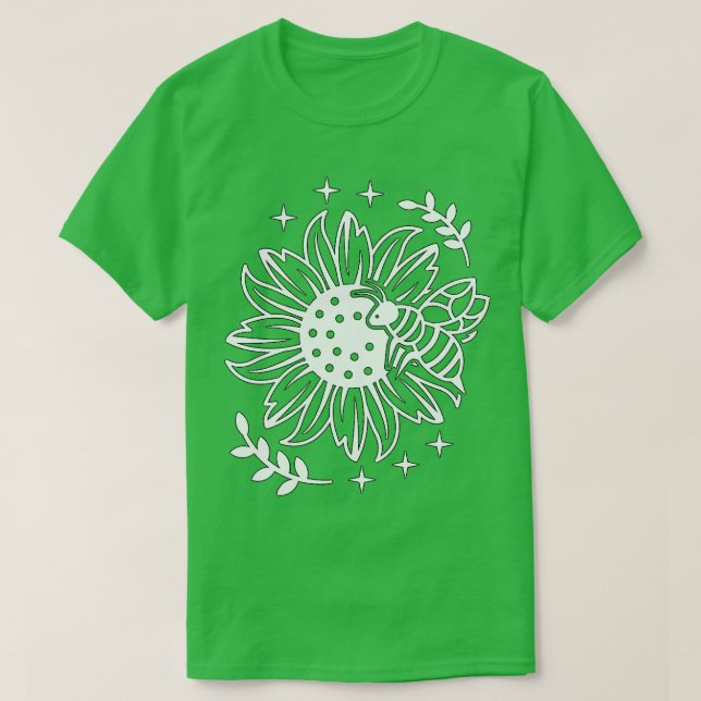 Camiseta Abeja En Un Girasol 76 (Diseño del anverso)
