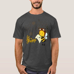 Camiseta Abeja En Una Cita Feliz De Girasol 2