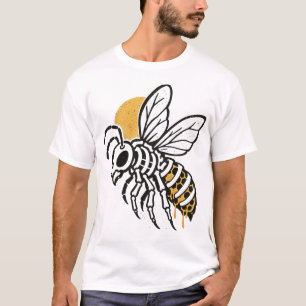Camiseta Abeja Esqueleto Espeluznante Miel de Halloween