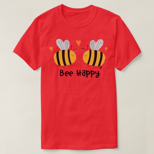 Camiseta abeja feliz (Diseño del anverso)