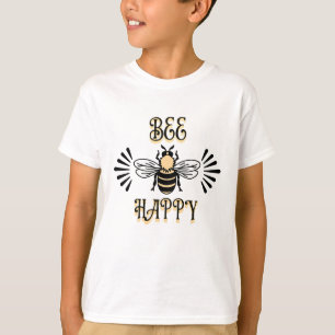 Camiseta Abeja Feliz   Colores Vintage Abeja de Miel