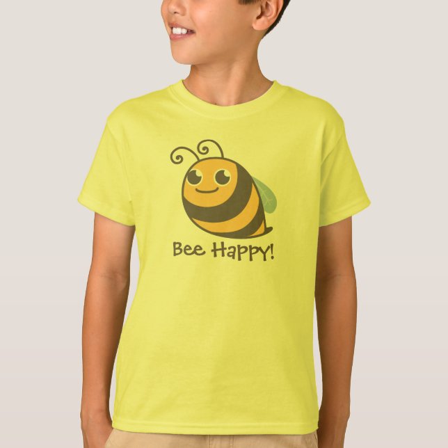 Camiseta ¡Abeja feliz! Manosee la abeja (Anverso)