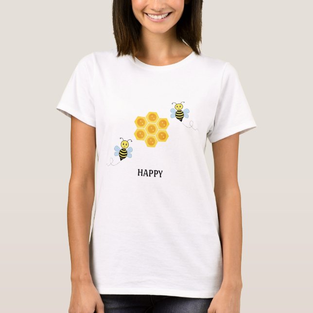 Camiseta Abeja Feliz y Panal (Anverso)