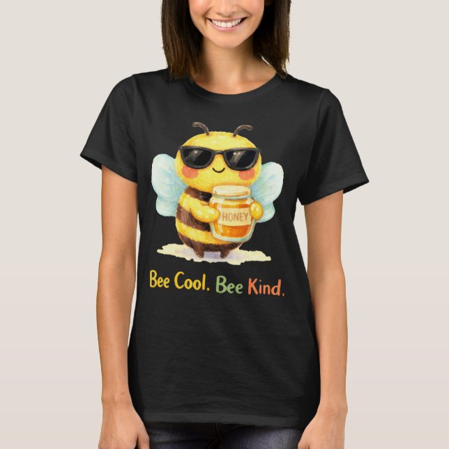 Camiseta Abeja Fresca Abeja Amable Gafas de Sol Abeja Miele (Anverso)