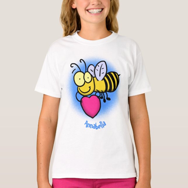 Camiseta Abeja graciosa y linda con ilustracion personaliza (Anverso)