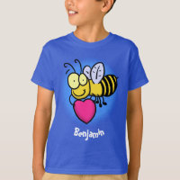 Abeja graciosa y linda con ilustracion personaliza