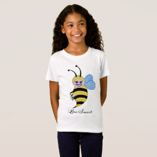 Camiseta Abeja linda de la acuarela con sonrisa feliz