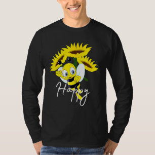 Camiseta Abeja Linda Mujer Girasol Feliz Rayo De Sol
