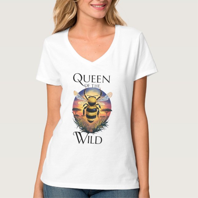 Camiseta Abeja majestuosa: Reina de lo salvaje (Anverso)