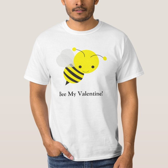 Camiseta Abeja mi tarjeta del día de San Valentín (Anverso)