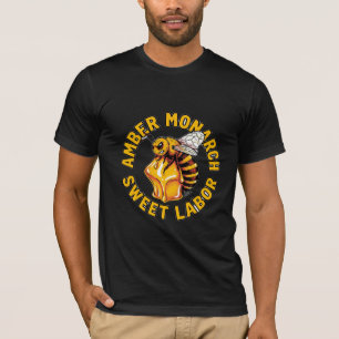 Camiseta Abeja Mielera Monarca Ámbar Dulce Labor