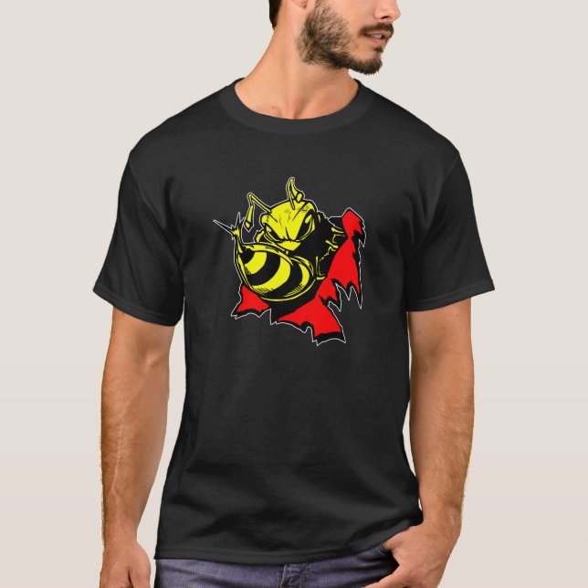 Camiseta Abeja negra Tearout (Anverso)