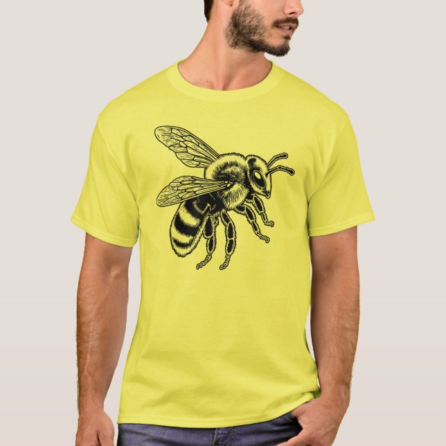 Camiseta Abeja negra y blanca (Anverso)