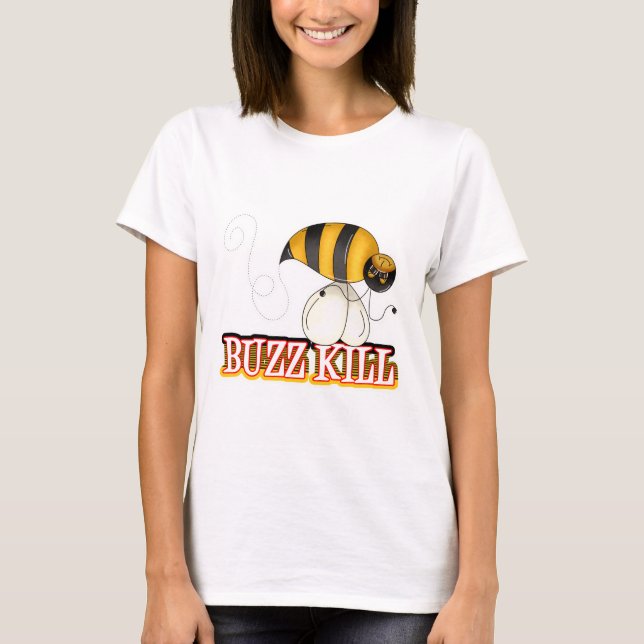 Camiseta Abeja que mata la diversión graciosa (Anverso)