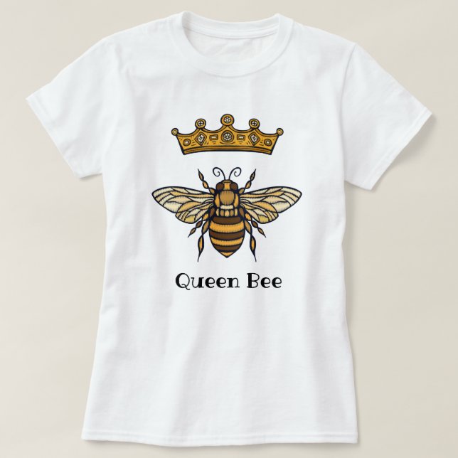 Camiseta Abeja reina con corona (Diseño del anverso)
