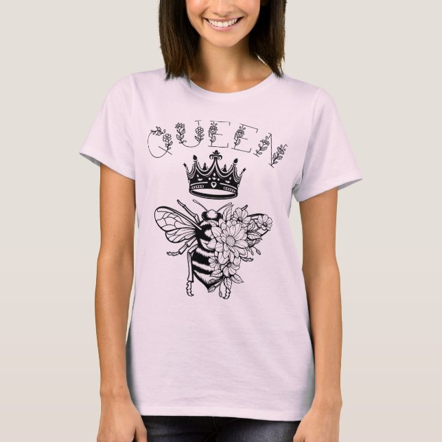 Camiseta Abeja Reina Con Corona (Anverso)