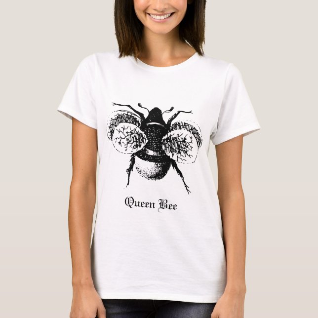 Camiseta Abeja reina del vintage (Anverso)