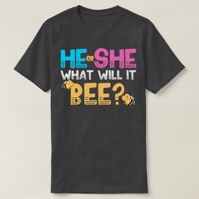 Camiseta Abeja reveladora de género (Diseño del anverso)