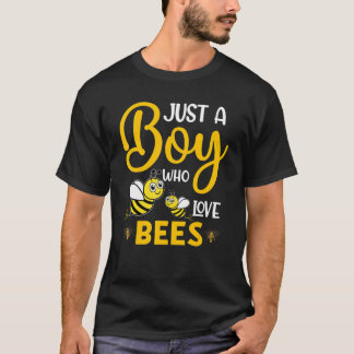 Camiseta Abeja Sólo Un Niño Que Ama A Las Abejas Niños Miel