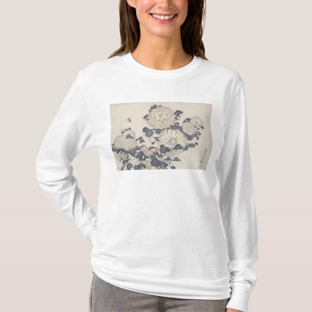 Camiseta Abeja y crisantemos (Anverso)