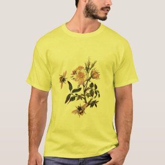CAMISETA ABEJA Y ROSAS SALVAJES, APICULTOR DE LA MIEL